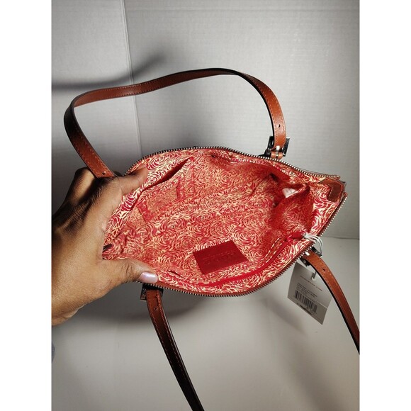 Hobo International Angelica Small Auburn Brown Leather Satchel - Picture 9 of 16